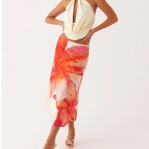 NWT Peppermayo Exclusive - Summertime Midi Skirt - Yellow Floral